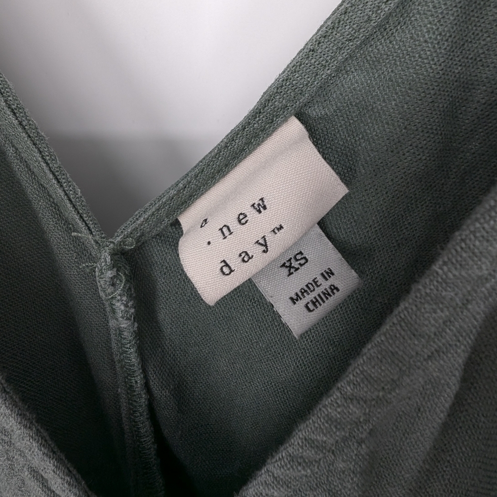 A New Day Linen Blend Jumpsuit Green XS - Picture 6 of 6